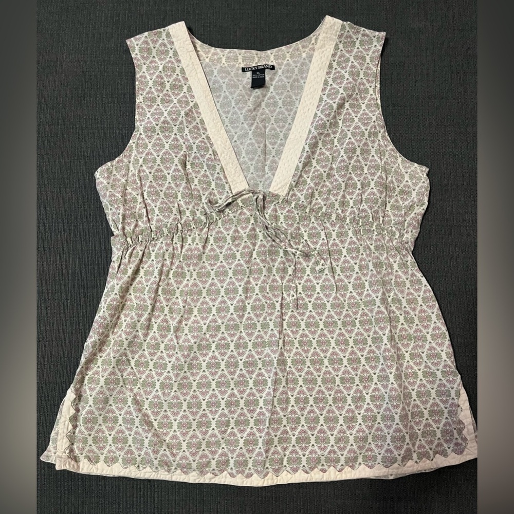 Lucky Brand Sleeveless Patterned Top XL